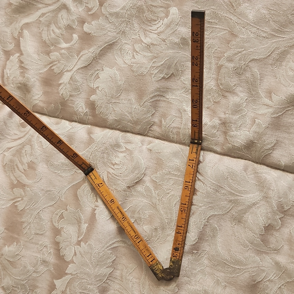 Vtg AmarLite Anaconda & Stanley Wooden Ruler Set - Picture 4 of 14